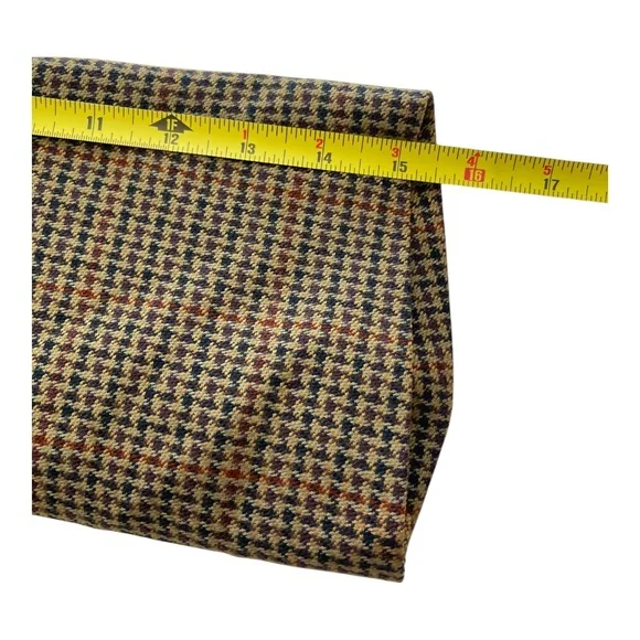 David G. Cotugno Mens 2 Button Silk Wool Blazer Jacket Beige Yellow Houndstooth - Picture 13 of 14